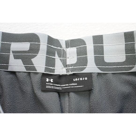 Under Armour Gym Shorts Fitted Fleece Joggers Gray W/Pockets 9" INS Mens Large - Picture 5 of 6